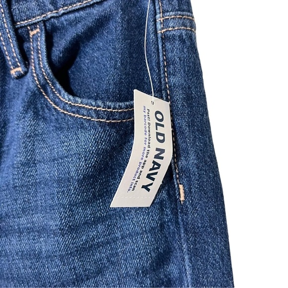 Old Navy Girls Jeans NWT 7 Baggy Wide Leg High Rise Built In Tough Dark Wash - Picture 7 of 7